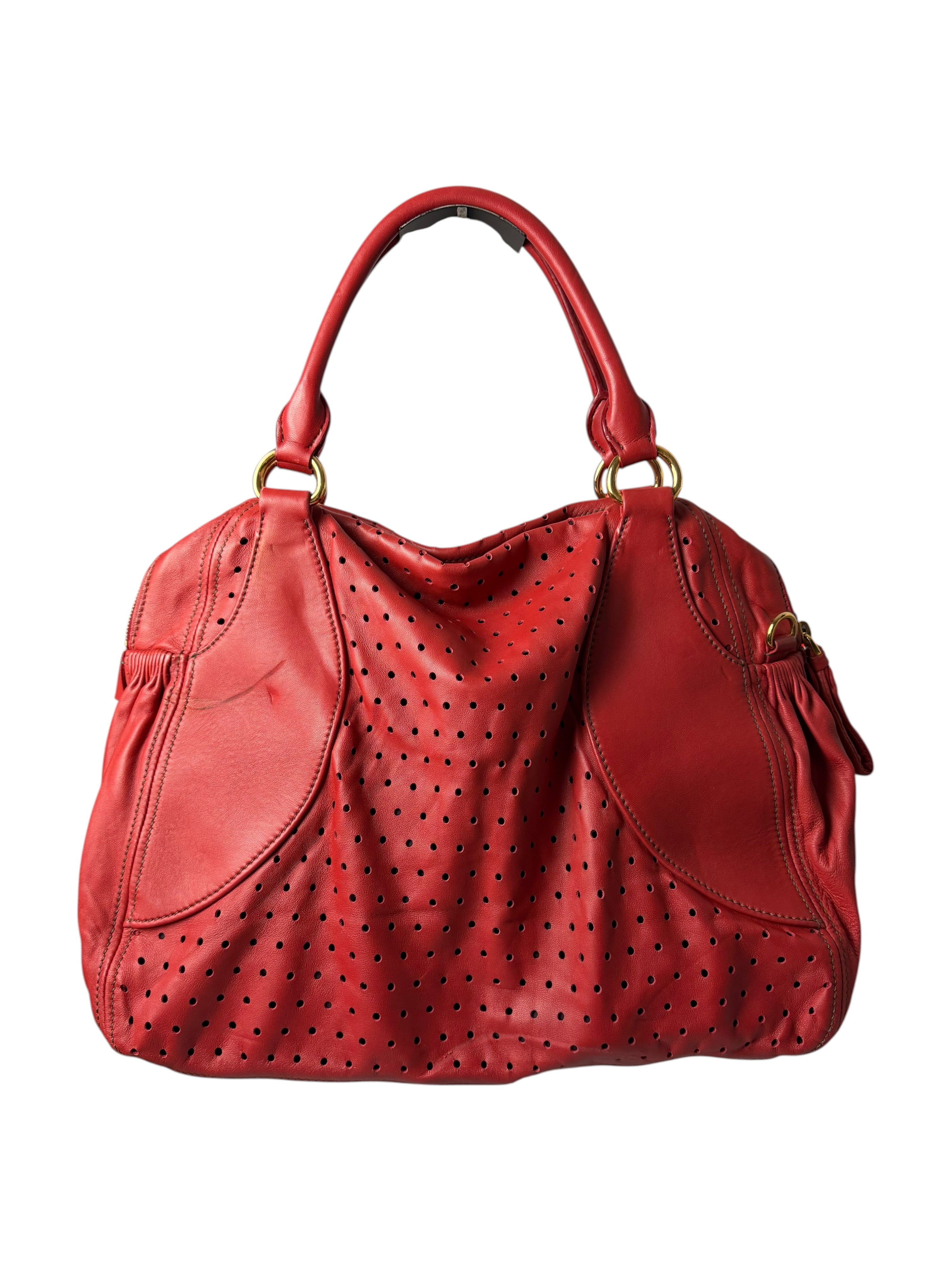 Sac Miu Miu en cuir rouge