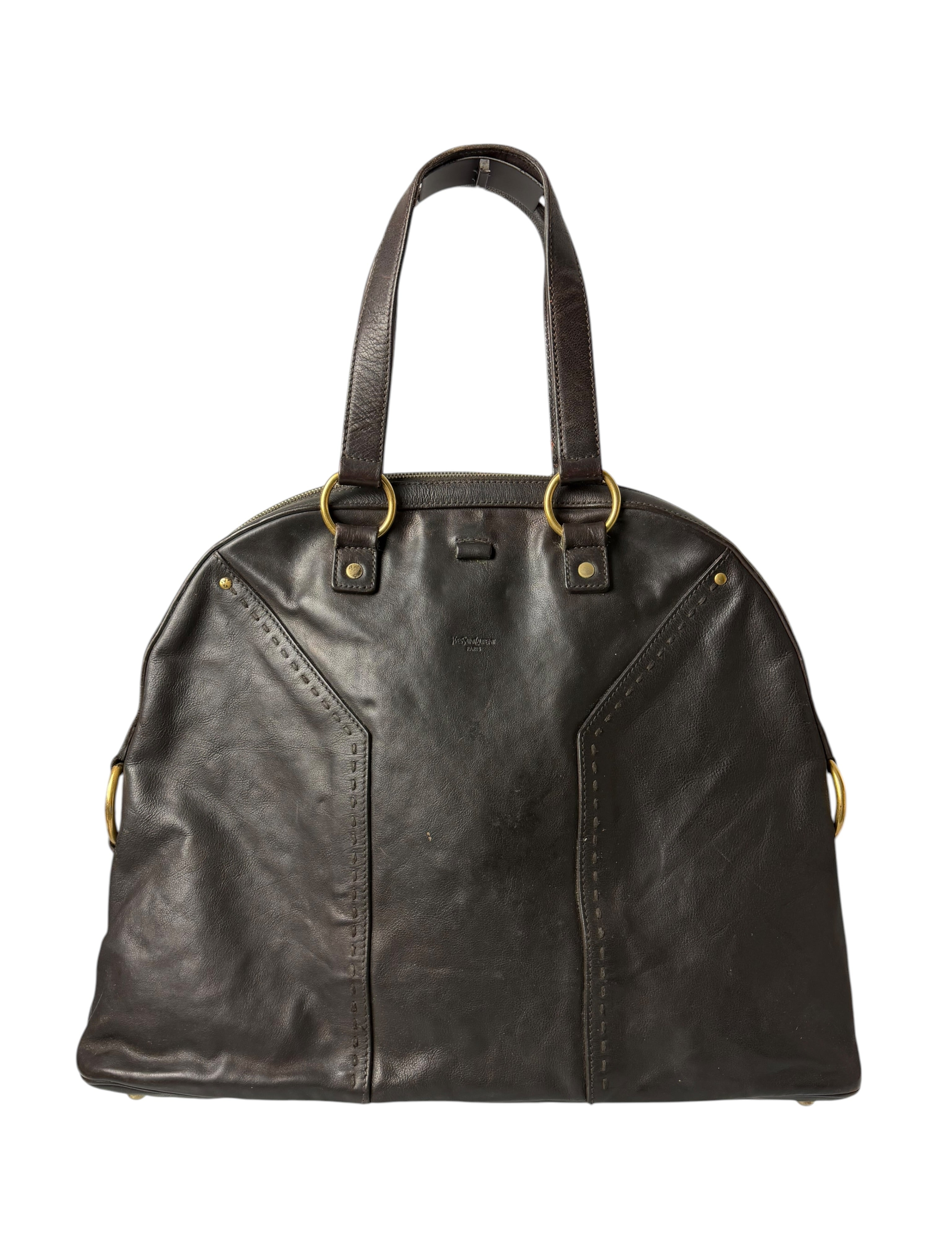 Sac Muse Yves Saint Laurent en cuir marron