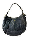 Sac Prada en cuir bleu brillant