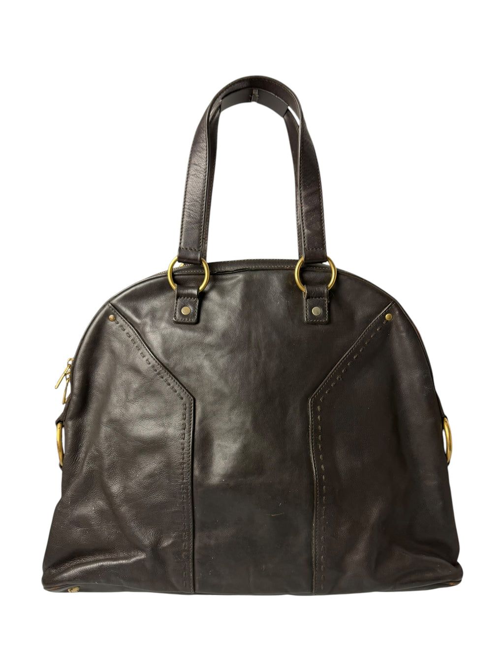 Sac Muse Yves Saint Laurent en cuir marron